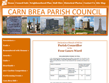 Tablet Screenshot of carnbreaparishcouncil.gov.uk